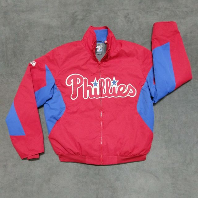 MLB美國大聯盟費城人隊 Phillies majestic外套 標s號大概台灣M號 d3009