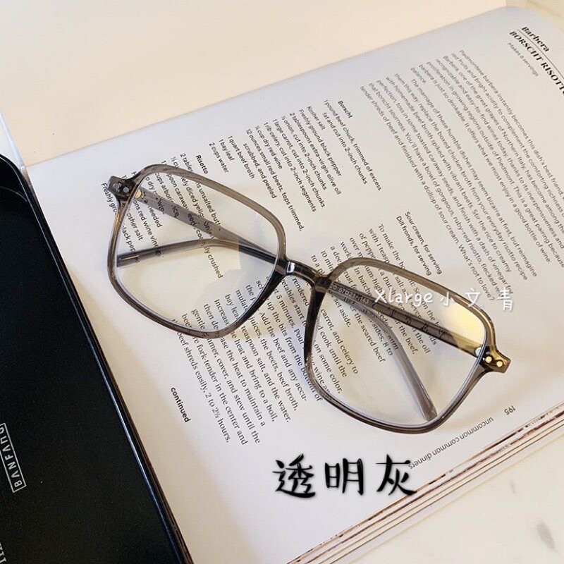 韓國 遮素顏 拍照打卡神款 IG網紅 小米釘抗藍光方框眼鏡