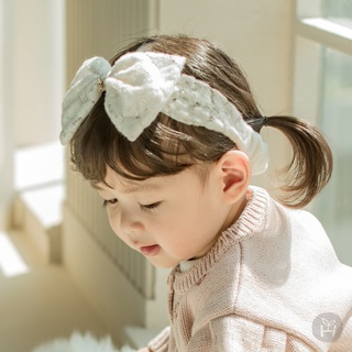 [ BLACK_Q ] 現貨*韓國正品*KIDS CLARA* HAPPY PRINCE-蕾絲蝴蝶結吊飾髮帶呃嗯