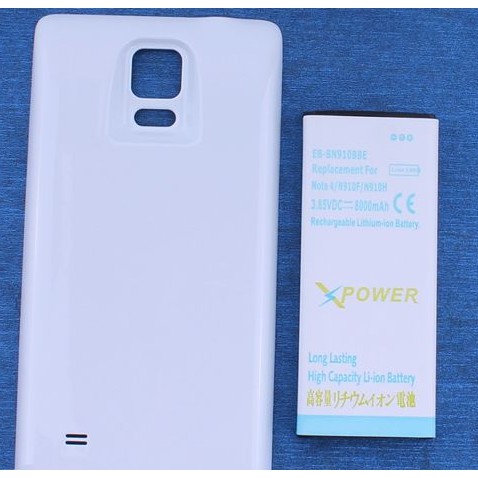 三星 Samsung Galaxy Note4 8000mah 加厚電池 白色背殼/黑色背殼