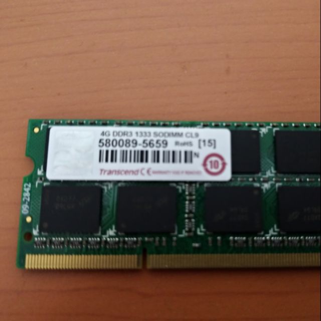(二手)現貨創見JetRam DDR3 1333 4GB 終身保固/雙面/16顆粒/NB/筆電 記憶體