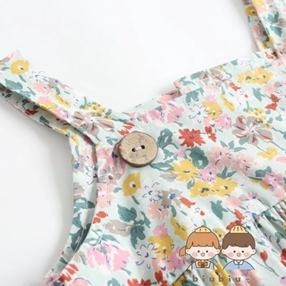 🎀biubiu童裝🎀服飾夏款吊帶衣服碎花女寶寶衣ins 韓 #CV-820