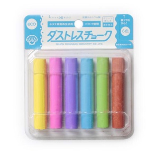 日本理化學 Dustless Chalk 無塵粉筆 6支裝
