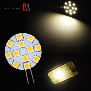 【PA LED】G4 10-18V 12晶 5050 SMD LED 暖白光 圓形 燈板 豆燈 豆泡