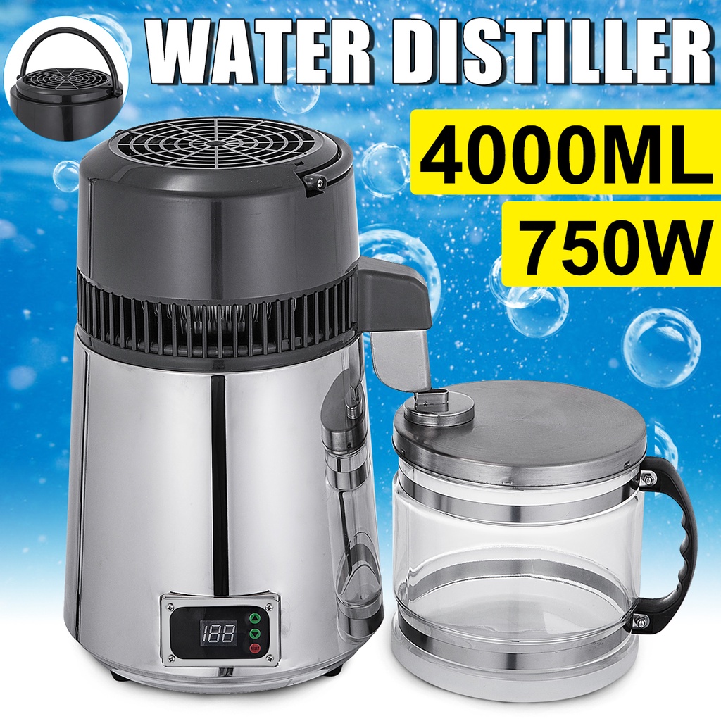 4L數顯純淨水蒸餾器過濾器不銹鋼電蒸餾水機蒸餾淨化器750W 110V | 蝦皮購物 4L數顯純淨水蒸餾器過濾器不銹鋼電蒸餾水機蒸餾淨化器750W 110V | 蝦皮購物