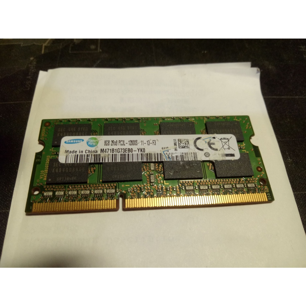 筆記型電腦記憶體二手的(終保)SAMSUNG DDR3L-1600 8GB PC3L-12800S 2RX8筆記型電腦記