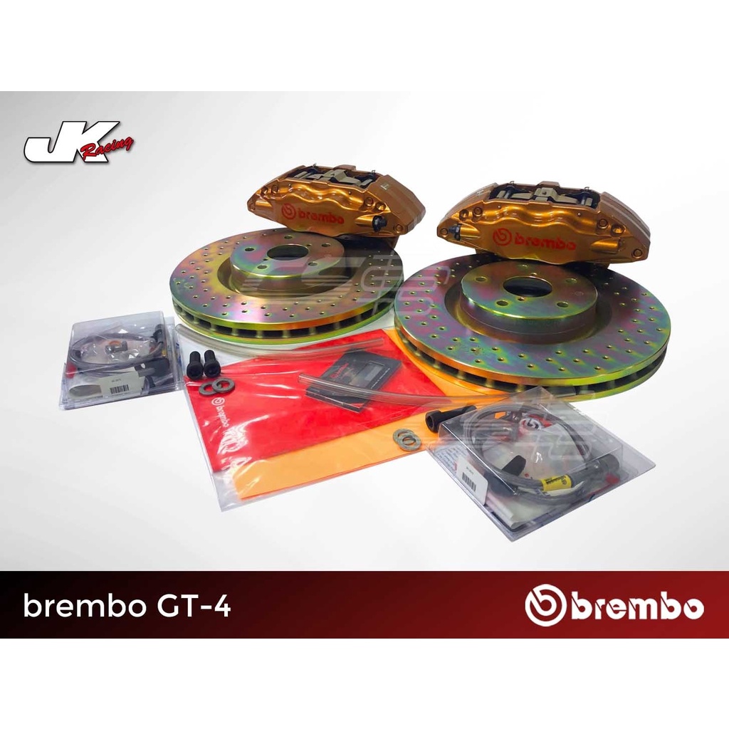 【BREMBO】 GT-4 煞車系列-金色對四活塞卡鉗 搭配 326x30 單片式煞車盤 總代理公司貨– CS車宮