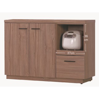 【南洋風休閒傢俱】時尚造型餐櫃系列-比堤4尺柚木色餐櫥櫃 置物櫃 JX497-4