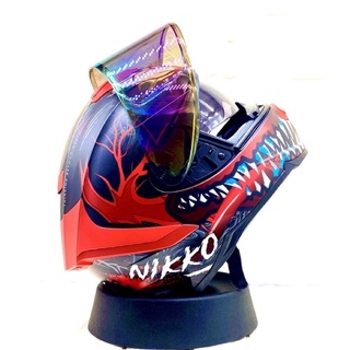 安全帽 送電鍍片 免運 Nikko N806 全罩式 全罩 毒牙安全帽 Nikko安全帽 雙層鏡片 彩繪女生安全帽