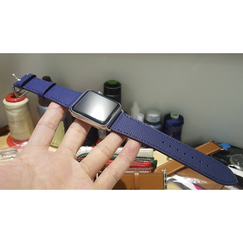 全新42mm Apple Watch 手作悠遊卡晶片錶帶【瑪瑙藍】 24mm