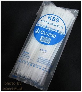 小白的生活工場*KSS NYLON 束線帶CV-250/CV-250B (100PCS一包)黑/白兩色可選