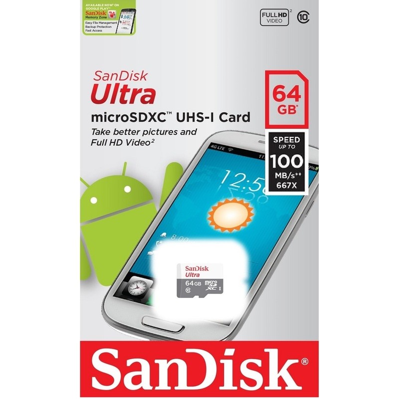 代理商 SanDisk 64GB Ultra microSDXC U1 手機 行車紀錄器適用