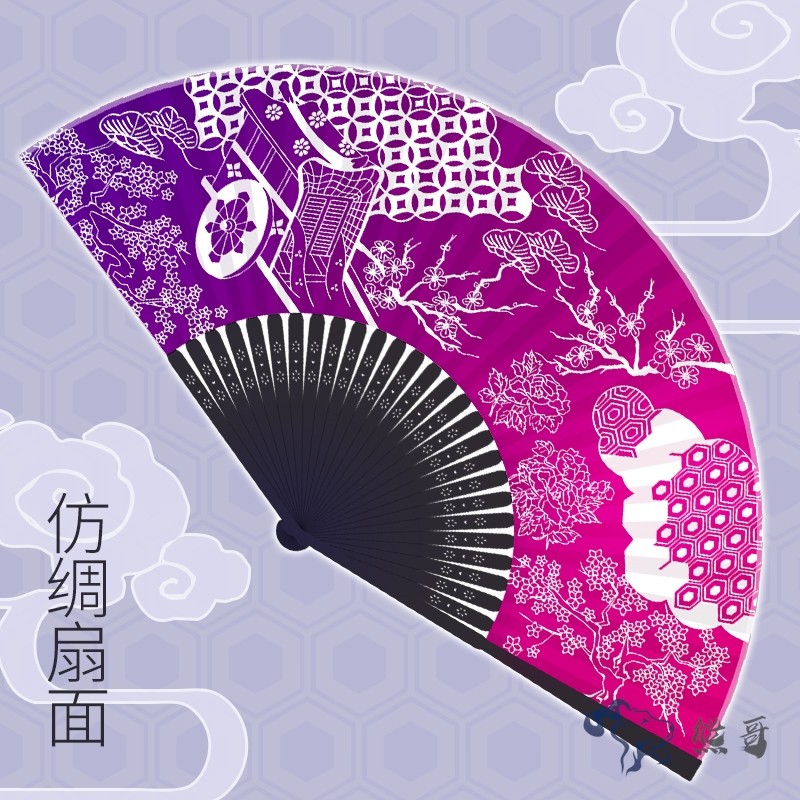 熊哥專區 東方project 西行寺幽幽子扇子cos 紡綢折扇acg動漫周邊 蝦皮購物