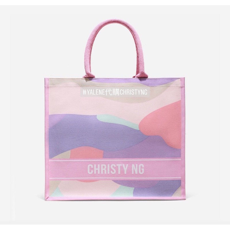 Christy Ng👠Rosy Raspberry Canvas Tote-帆布防水手提袋 精品包正品代購