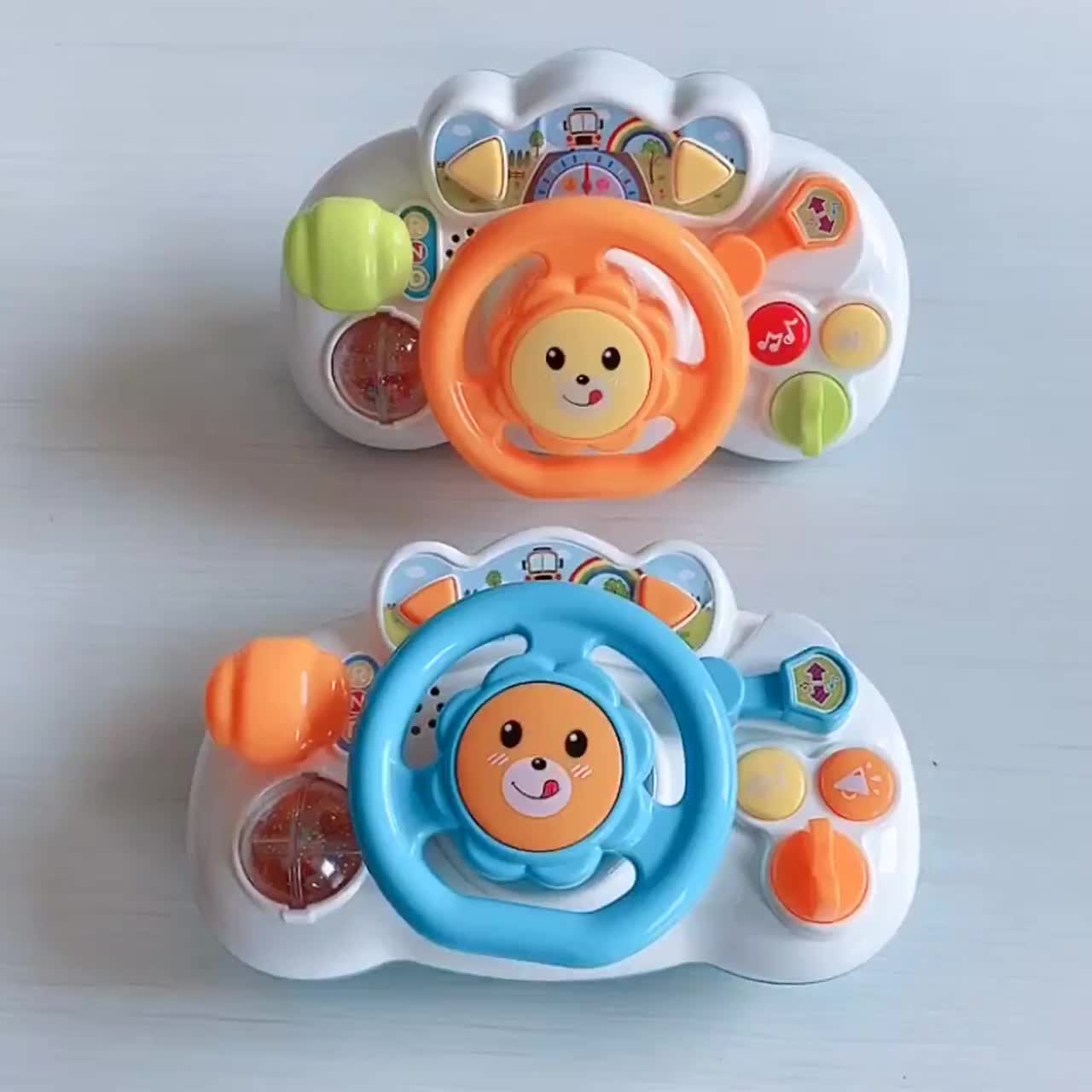 嬰幼兒 聲光音樂玩具 / 仿真 方向盤 / 早教益智 故事機 模擬駕駛 推車玩具 【國王皇后】