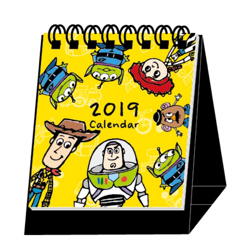迪士尼 2019年 站立式月誌 行事曆 桌曆 小熊維尼 玩具總動員 童話公主 迷你款  四款