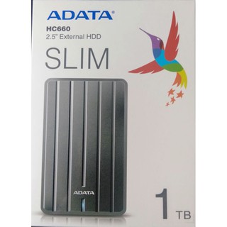 ADATA威剛 行動硬碟 （HC660 1TB 2.5吋行動硬碟-鈦灰）（HV620S 1TB 2.5吋硬碟-黑銀）全新
