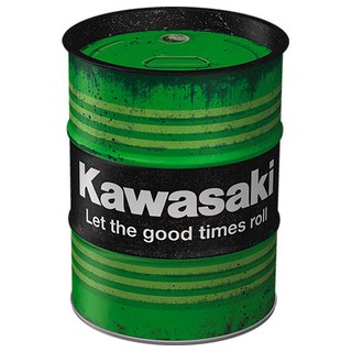 【德國Louis】Kawasaki 金屬存錢筒 油桶造型川崎重工圓桶型工業風馬口鐵撲滿摩托車重型機車禮品10015137