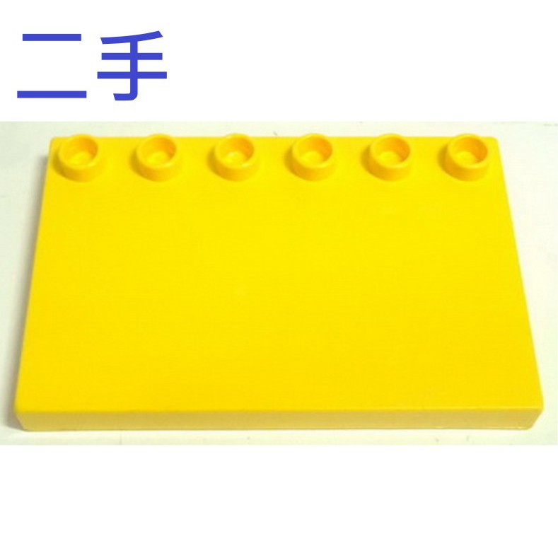 【得寶Duplo】二手 黃色 4x6 屋頂 屋簷 磚片(有磨損) 建材 大顆粒 積木 [樂高玩家★正版LEGO]