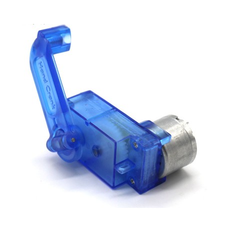 《1330》藍色透明310手搖發電機 學生自製發電科學實驗電動玩具馬達配件
