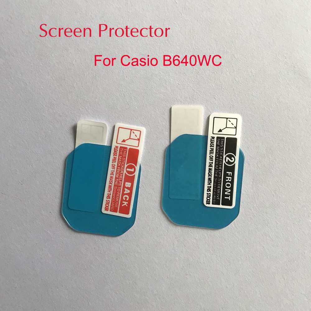 卡西歐 B640WC B640WC-5A 貼膜運動手錶納米屏幕保護膜(非玻璃)高清透明保護防爆帶清潔工具