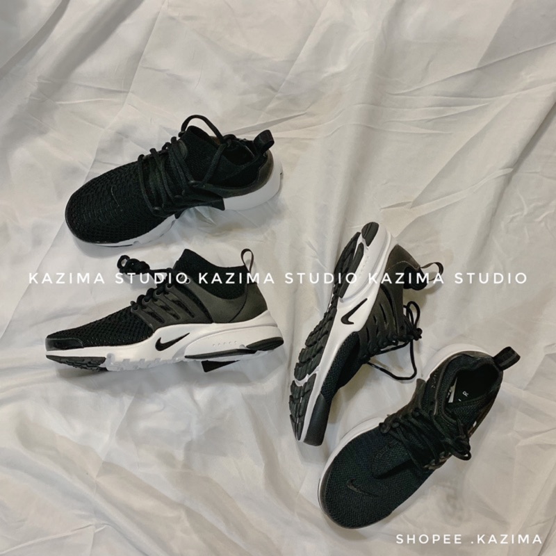 Kazima Nike Air Presto 低筒 魚骨 魚骨鞋 慢跑鞋 運動鞋 黑白 黑底白 黑色 黑 高筒 低筒
