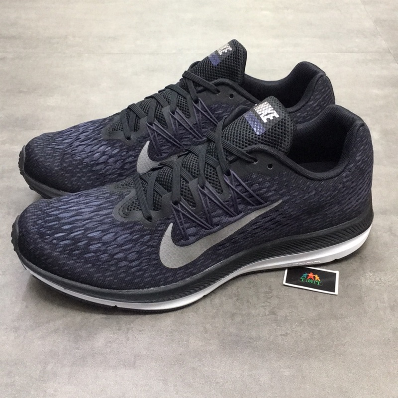 《TNT》NIKE ZOOM WINFLO 5 男 輕量 氣墊 耐磨 健身 慢跑鞋 黑灰 AA7406005