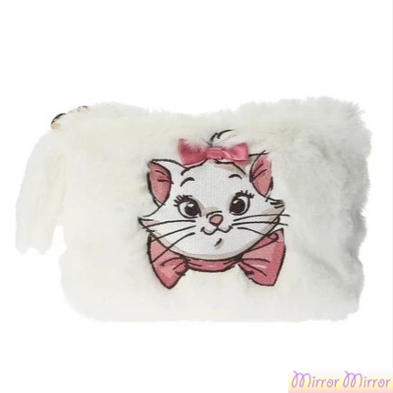 【全新現貨】迪士尼 聯名款 日本Maison de Fleur 瑪麗貓 QQ毛手拿包 化妝包 萬用包 瑪麗貓手提包