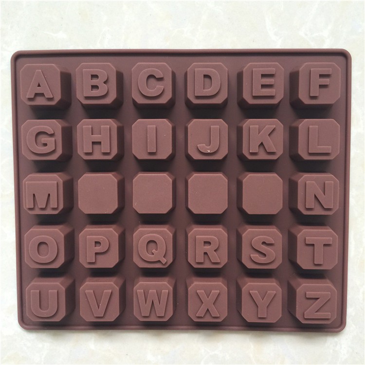 【玫瑰森林】英文字母巧克力模  巧克力模 冰塊模 uv膠吊飾模 uv膠