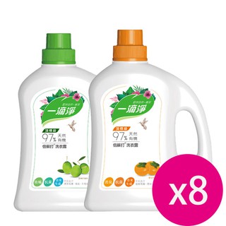 一滴淨有機生活洗衣露洗衣精 柿子精粹/苦楝子精粹 2000ml X8入瓶