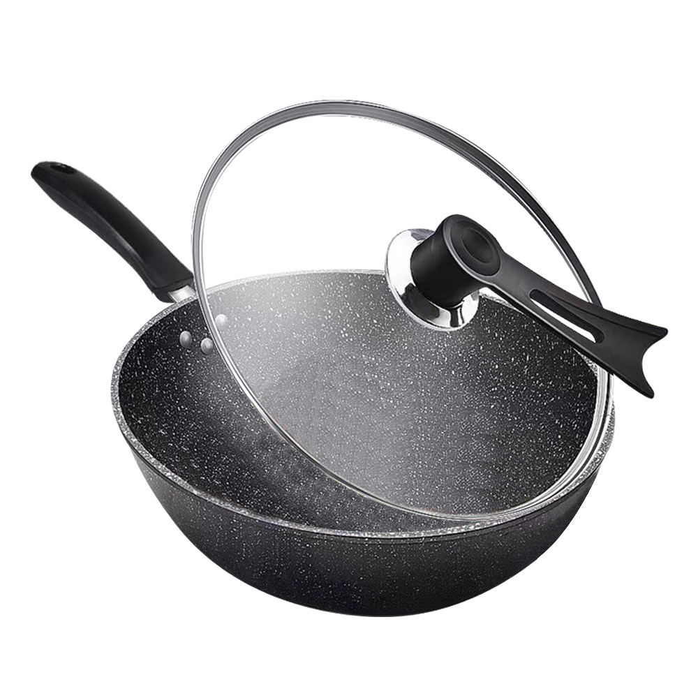 五層重鑄聚熱不沾深炒鍋/32公分含蓋(K0164)/鍋子/炒鍋