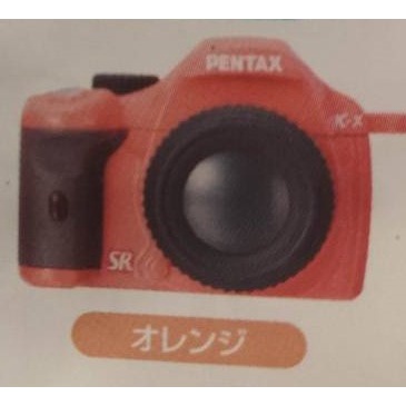 D-22 櫃 ： TAKARA 橘子色 PENTAX K-x 賓得士 CAMERA 相機名鑑 微型吊飾 轉蛋　天富