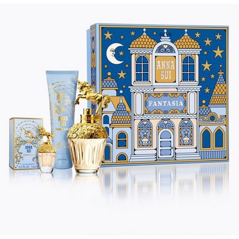 ANNA SUI 安娜蘇 童話獨角獸城堡假期禮盒(大香50ml+小香5ml+身體乳90ml)