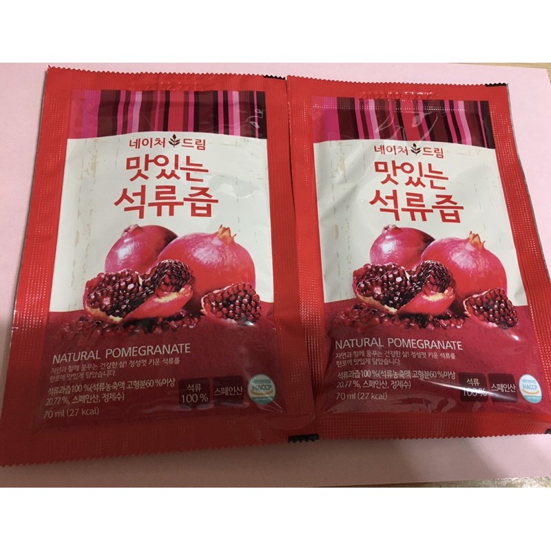 韓國natural Pomegranate 天然養顏石榴飲櫻桃飲 蝦皮購物