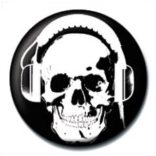 耳機頭骨(Headphone Skull) 英國進口徽章 精選小物-聖誕禮物-交換禮物