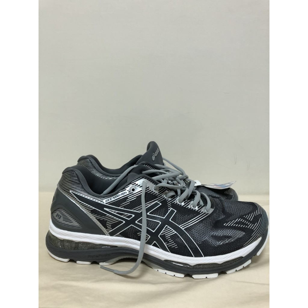 ASICS 慢跑鞋 GEL NIMBUS19 灰銀花紋 高緩衝型 亞瑟膠 4E寬楦頭 男生# T702N-9701