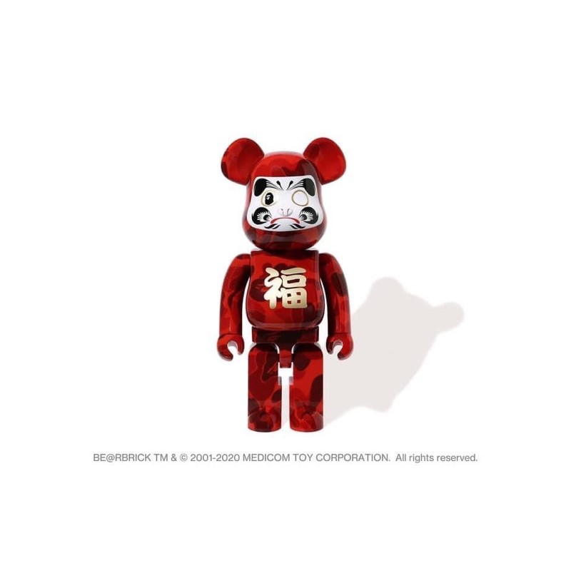 現貨bape X Be Rbrick 達摩招財貓100 400 1000 蝦皮購物