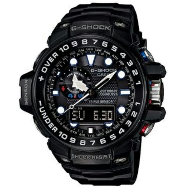 G-SHOCK 海洋極限運動強者風範電波雙顯錶(黑框/銀秒針)GWN-1000B-1A 即時代購