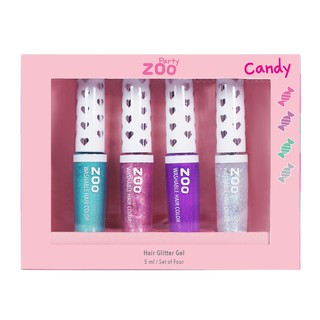 ZOO魔法頭髮閃亮凝膠 四入組 H110 糖果 Candy 暫時性染髮 兒童化妝 髮膠 染髮 女童生日禮物 女童玩具