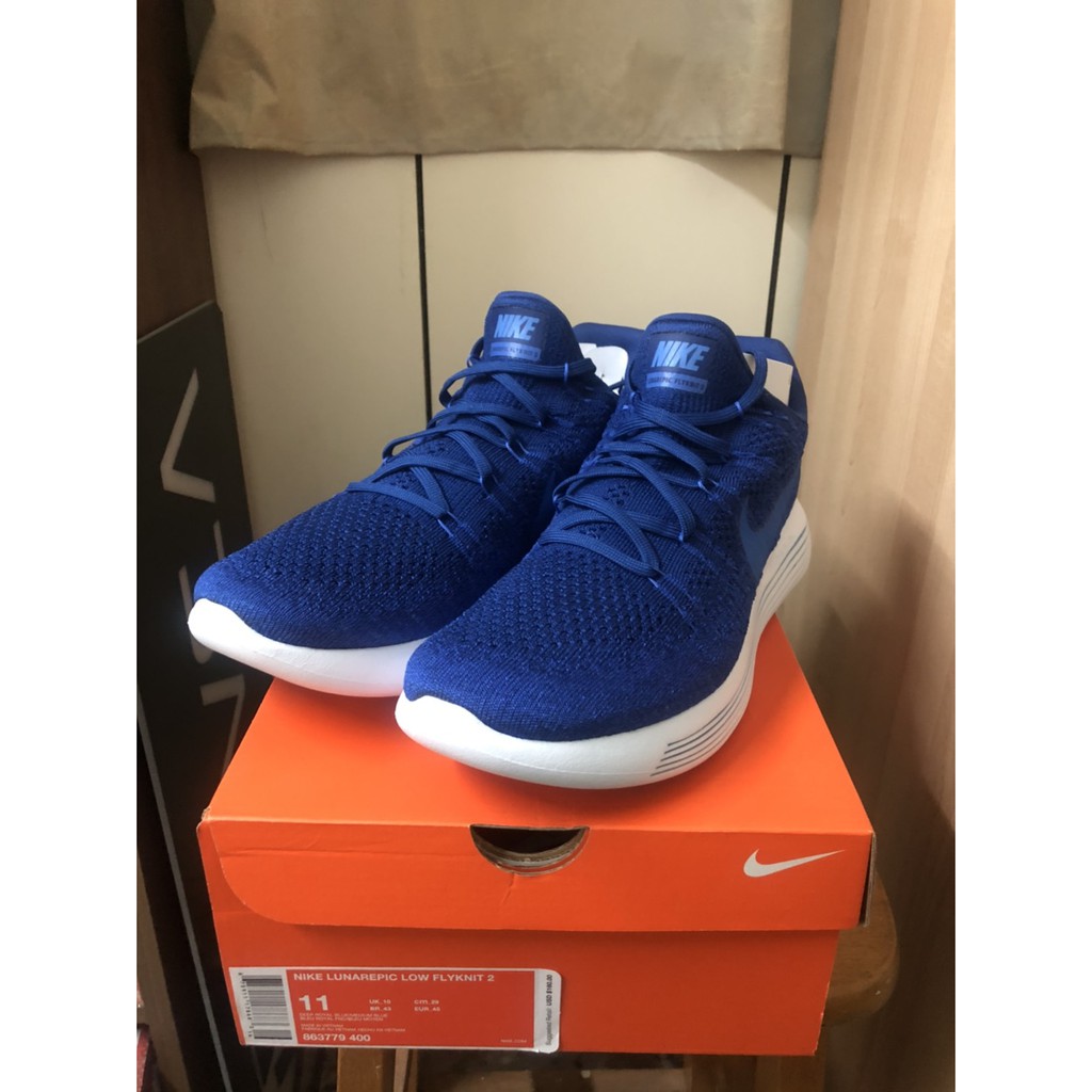 (全新) NIKE LUNAREPIC LOW FLYKNIT 2 編織 藍 US:11 正品