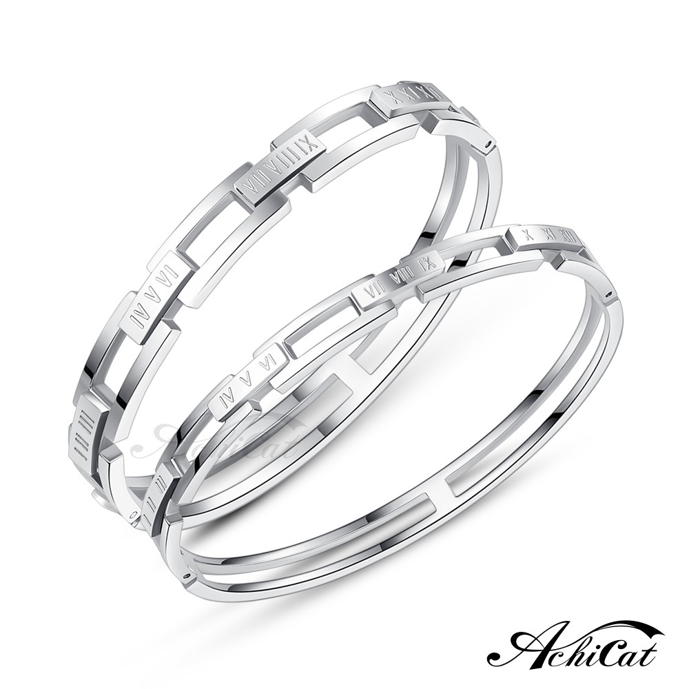 AchiCat．情侶手環．白鋼．深情密碼．單個價格．B8014