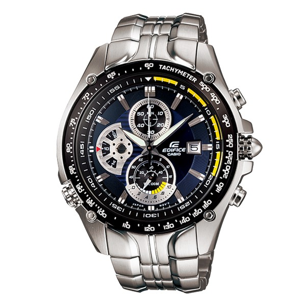 【WANgT】CASIO卡西歐 EDIFICE勁速跑車質感銀計時不鏽鋼手錶(EF-543D-2A)