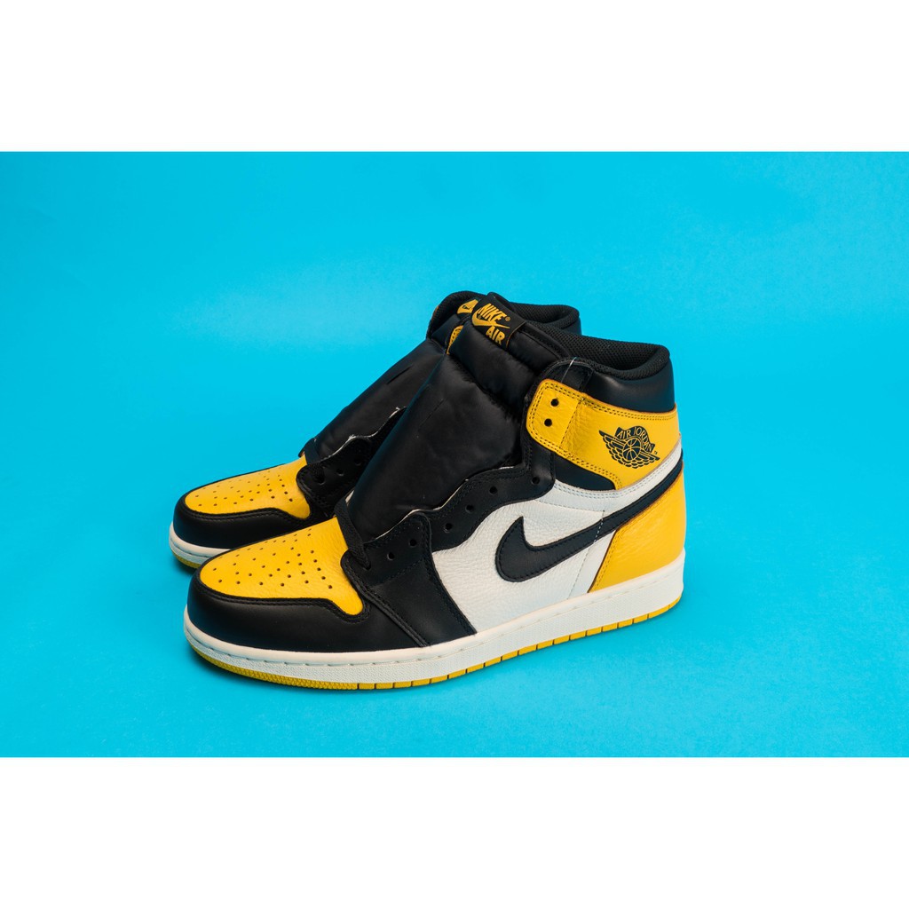 ✨公司特價💞Nike Air Jordan 1 Yellow Toe AJ1 OG 復古籃球鞋男鞋黑黃腳趾| 蝦皮購物