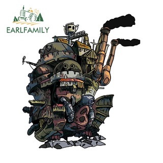 Earlfamily 13cm x 11.3cm 哈爾的移動城堡汽車貼紙動漫有趣的摩托車乙烯基貼花汽車配件筆記本電腦大篷