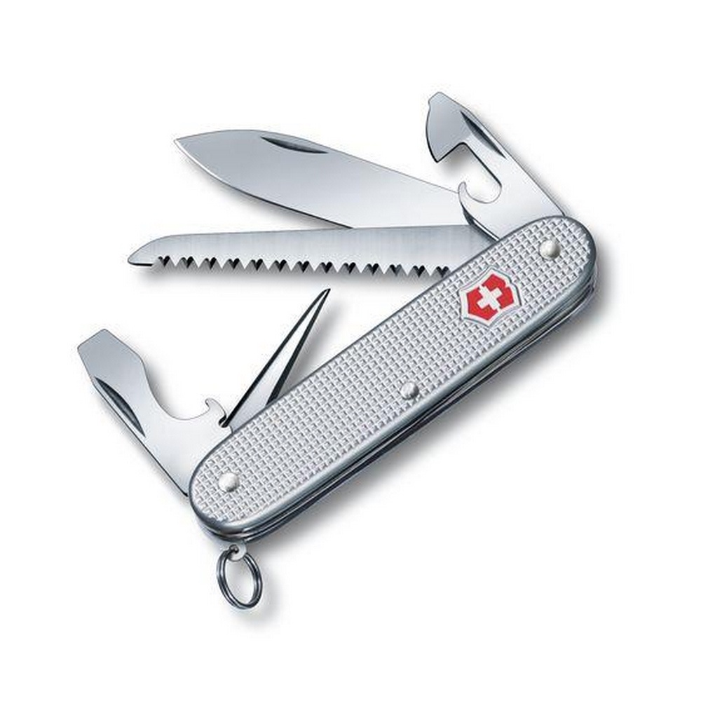 VICTORINOX 瑞士維氏 瑞士刀 Farmer Alox 9用 93mm 銀格 0.8241.26 | 蝦皮購物