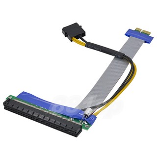 PCI-E 1X-16X 帶電源 延長線 轉接線 顯示卡 介面卡 1X轉16X 公對母 BTC/LTC 位元幣 挖礦