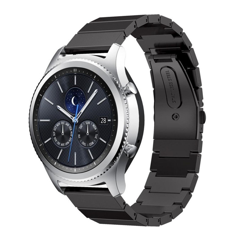 22MM快拆表帶 Galaxy Watch 46MM不銹鋼表帶 華為watch 3pro GT2E金屬錶帶 S3商務錶帶