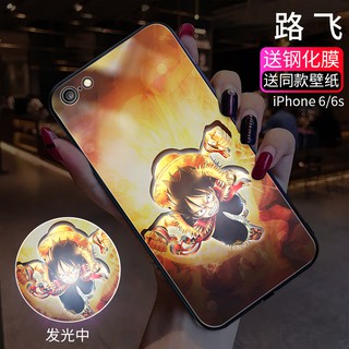 現貨 海賊王蘋果x手機殼來電發光iphone Xs Max動漫8plus潮牌xr路飛7p閃iphonexr全包防摔 蝦皮購物