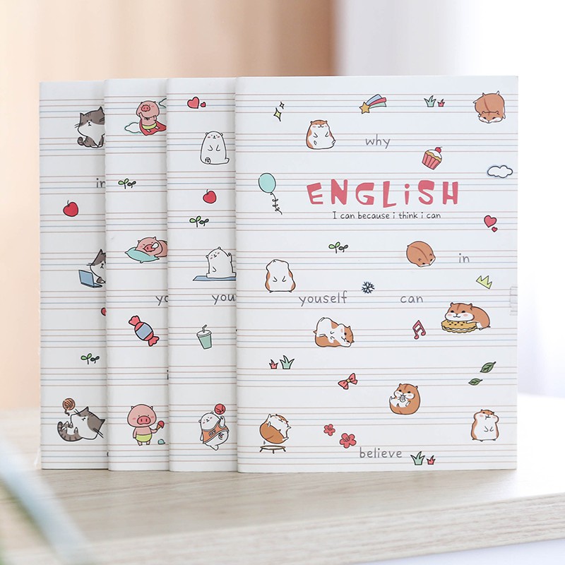 三年二班創意b5英語本z可愛韓國小清新學生用英語單詞本車線本q 蝦皮購物