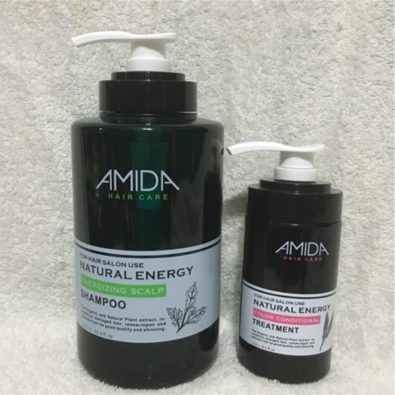 ❤❤╮豹 紋小舖舖╭❤❤ Amida 蜜拉-平衡去脂洗髮精1000ml + 角質蛋白護髮素250ml